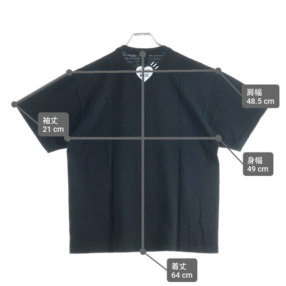 HUMAN MADE(ヒューマンメイド) GRAPHIC T-SHIRT ダック プリントロゴ 半袖Tシャツ カットソーブラック HM23TE002