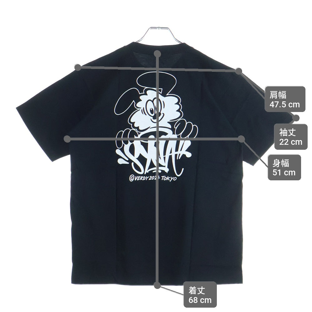 HUMAN MADE(ヒューマンメイド) VERDY VICK S/S Tee ヴェルディ プリントロゴ 半袖Tシャツ カットソー ブラック