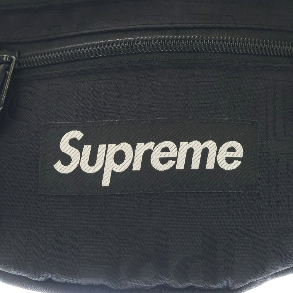 SUPREME(シュプリーム) 19SS Waist Bag 総柄デザイン ボックスロゴ ウエストバッグ ブラック