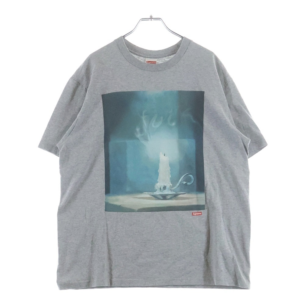 SUPREME(シュプリーム) 21SS Fuck Tee キャンドル プリントロゴ 半袖Tシャツ カットソー グレー