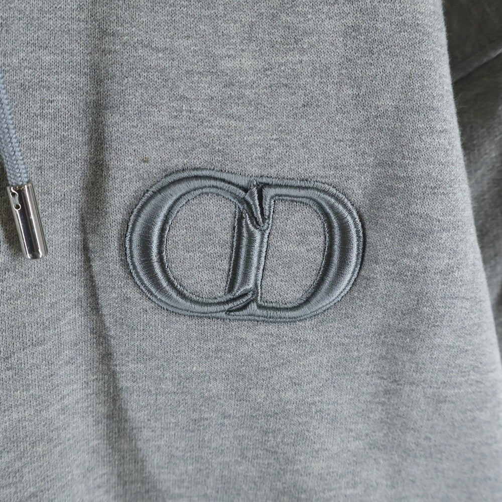 DIOR(ディオール) CD ICON HOODIE CDアイロン刺繍 スウェット プルオーバーパーカー グレー 113J698A0531