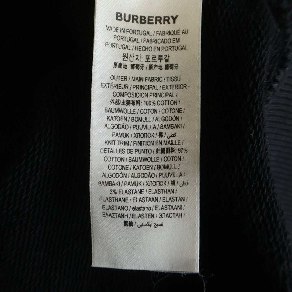 BURBERRY(バーバリー) TBロゴデザイン カンガルーポケット フーデッド スウェット パーカー ブラック 8024604