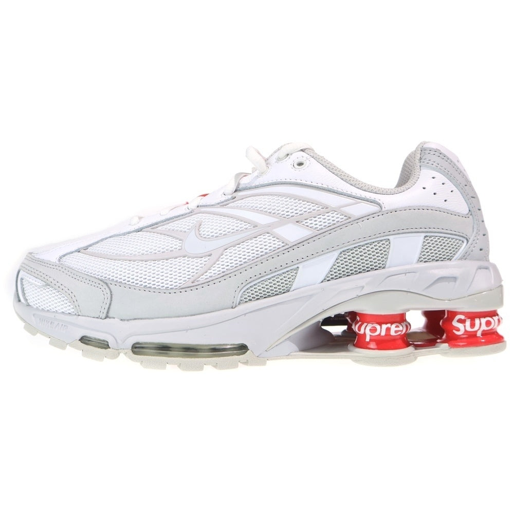 SUPREME(シュプリーム) ×NIKE SHOX RIDE2 ×ナイキ ショックス ライド 2 ローカットスニーカー ホワイト/レッド US8.5/26.5cm DN1615-100