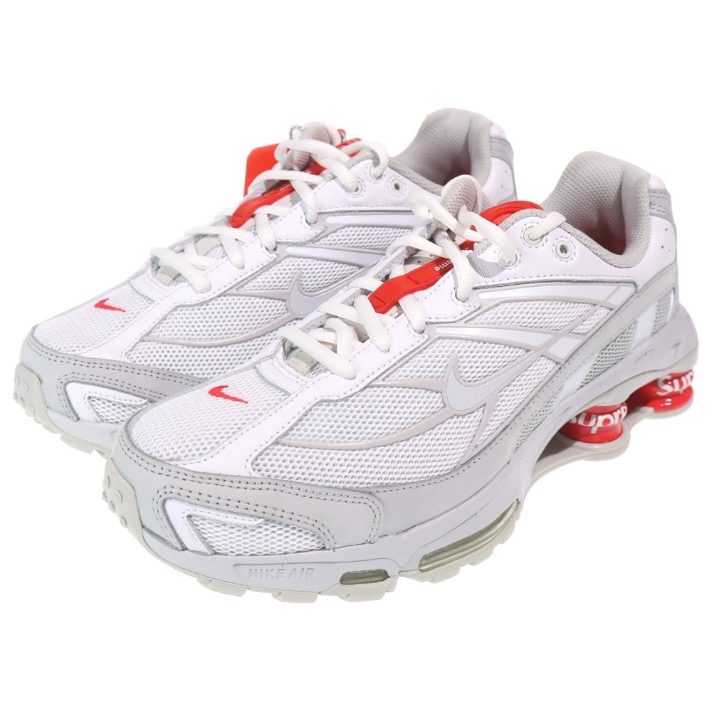 SUPREME(シュプリーム) ×NIKE SHOX RIDE2 ×ナイキ ショックス ライド 2 ローカットスニーカー ホワイト/レッド US8.5/26.5cm DN1615-100