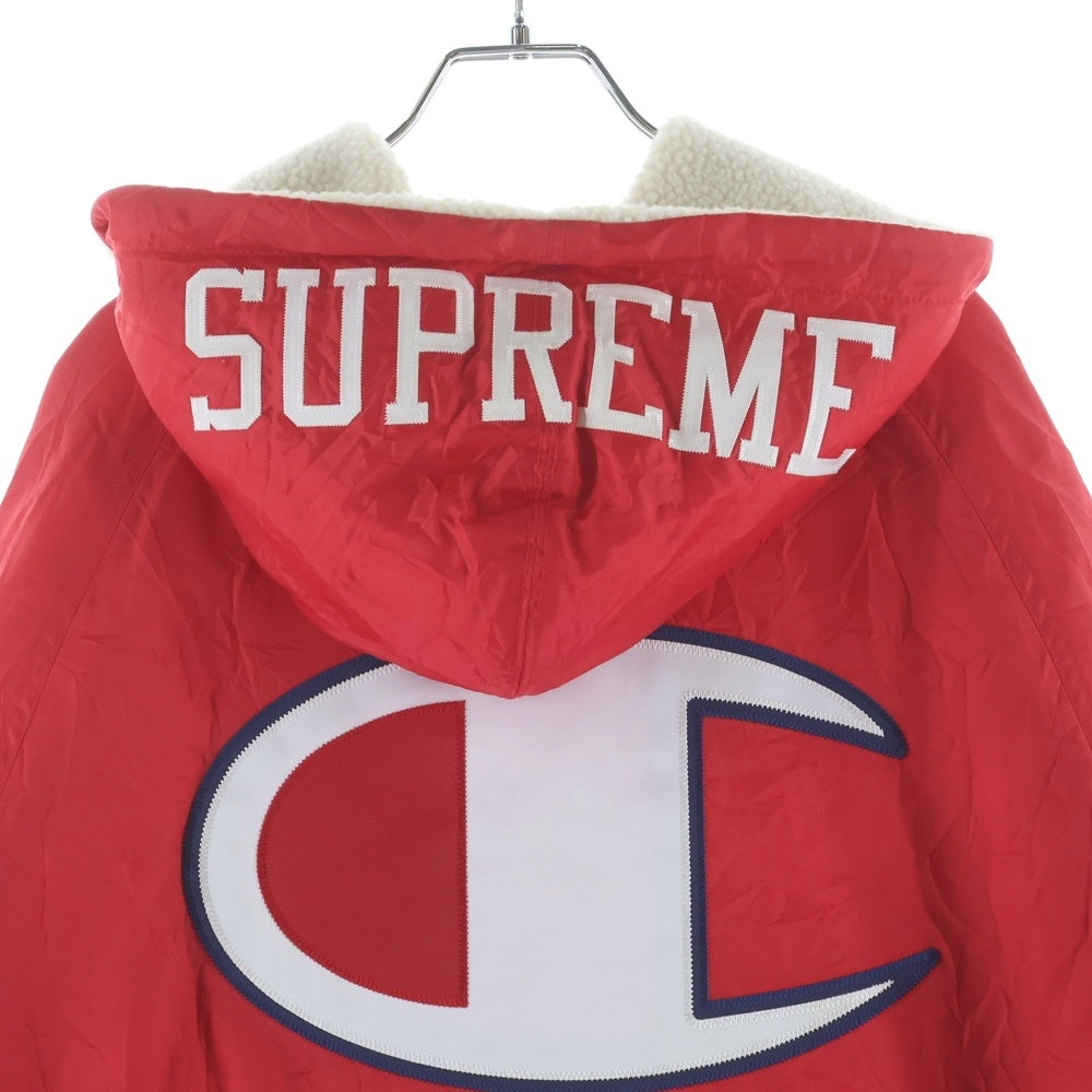 SUPREME(シュプリーム) 17AW ×Champion Sherpa Lined Hooded Jacket ボアライナー フードジャケット レッド