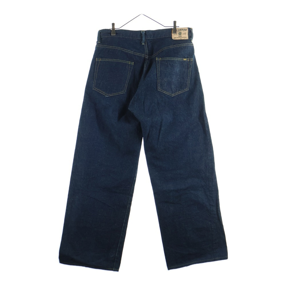 NO BRAND(ノーブランド) 鬼デニム オニデニム 天然藍 カセ染め ワイドセルビッチデニムパンツ ジーンズ インディゴ