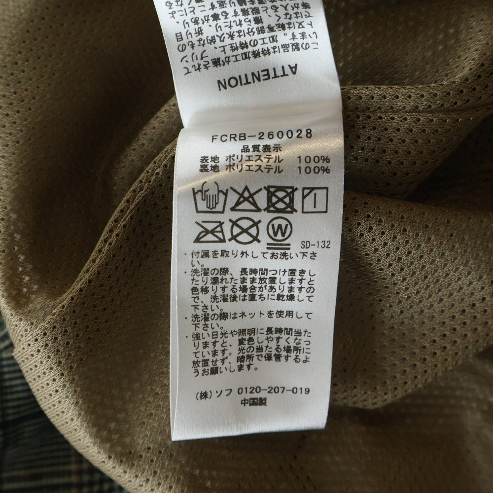 F.C.R.B./F.C.Real Bristol/FCRB(エフシーアールビー/エフシーレアルブリストル) 26SS PLAID VENTILATION PRACTICE JACKET チェック柄 トラックジャケット グリーン調 FCRB-260028