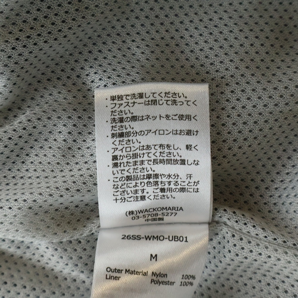 WACKO MARIA(ワコマリア) 26SS ×UMBRO TRACK JACKET TYPE-1 アンブロ ロゴ刺繍ナイロントラックジャケット グレー 26SS-WMO-UB01