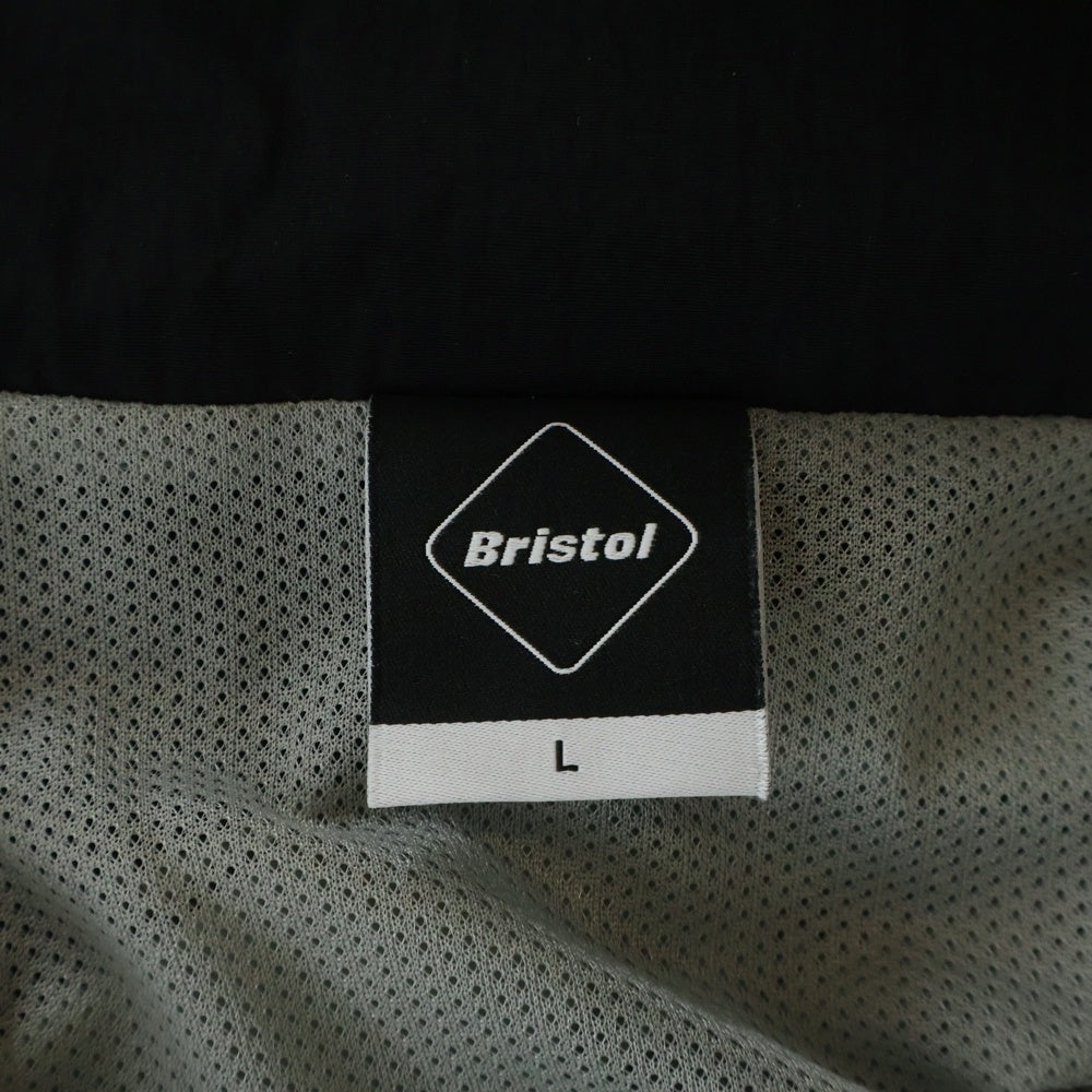 F.C.R.B./F.C.Real Bristol/FCRB(エフシーアールビー/エフシーレアルブリストル) WARM-UP JACKET ロゴ刺繍 ナイロントラックジャケット ブラック/グレー FCRB-252012