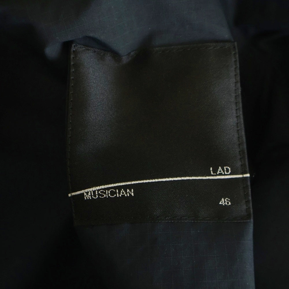 LAD MUSICIAN(ラッドミュージシャン) 23SS POLYESTER RIPSTOP STAND COLLAR BLOUSON ポリエステル リップストップ スタンドカラー ブルゾン ジャケット ブラック 2123-374