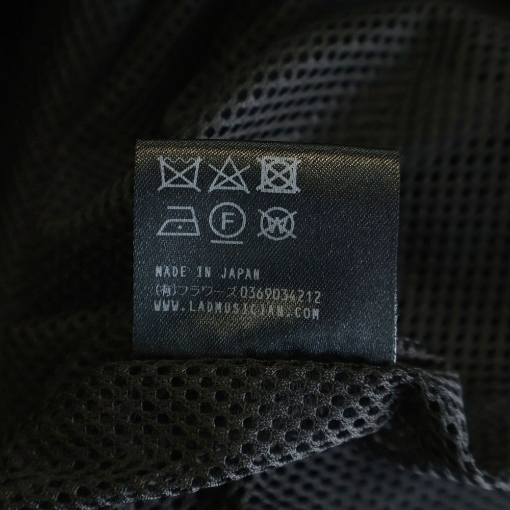 LAD MUSICIAN(ラッドミュージシャン) 23SS POLYESTER RIPSTOP STAND COLLAR BLOUSON ポリエステル リップストップ スタンドカラー ブルゾン ジャケット ブラック 2123-374
