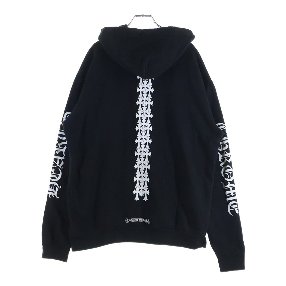 CHROME HEARTS(クロムハーツ) SWTSHRT PLV セメタリークロス プリント スウェット プルオーバーパーカー ブラック