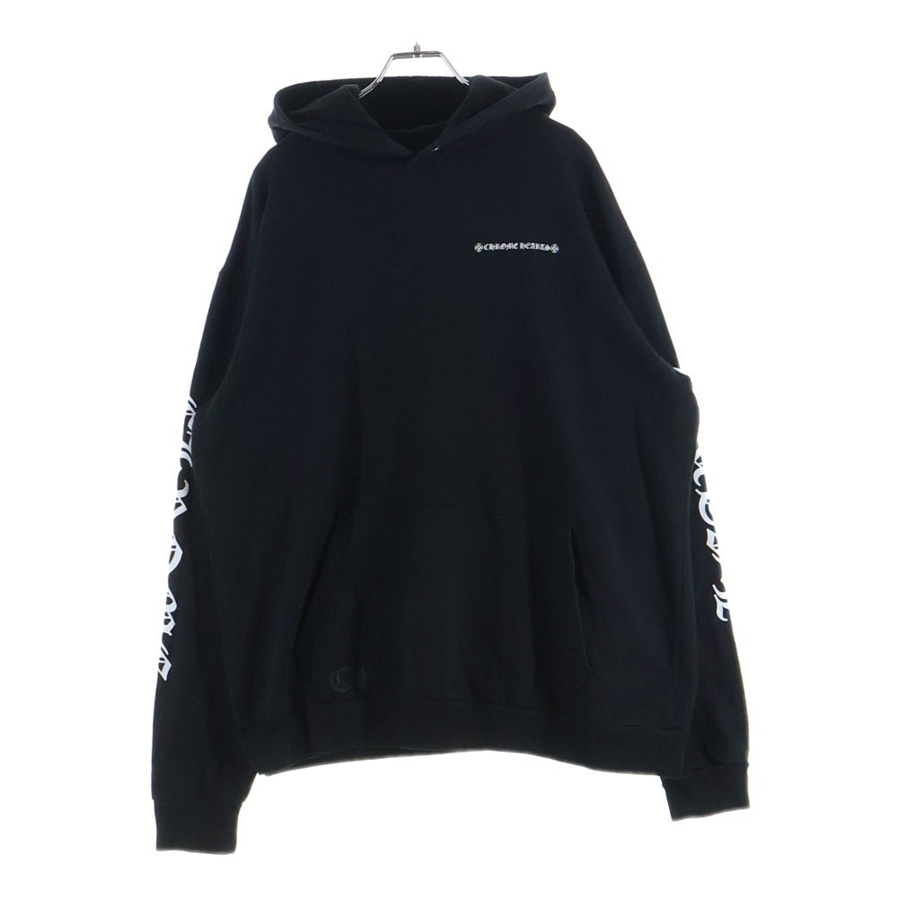 CHROME HEARTS(クロムハーツ) SWTSHRT PLV セメタリークロス プリント スウェット プルオーバーパーカー ブラック