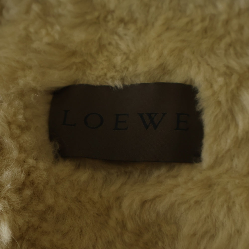 LOEWE(ロエベ) ラムレザー ムートンコート レディース グレー