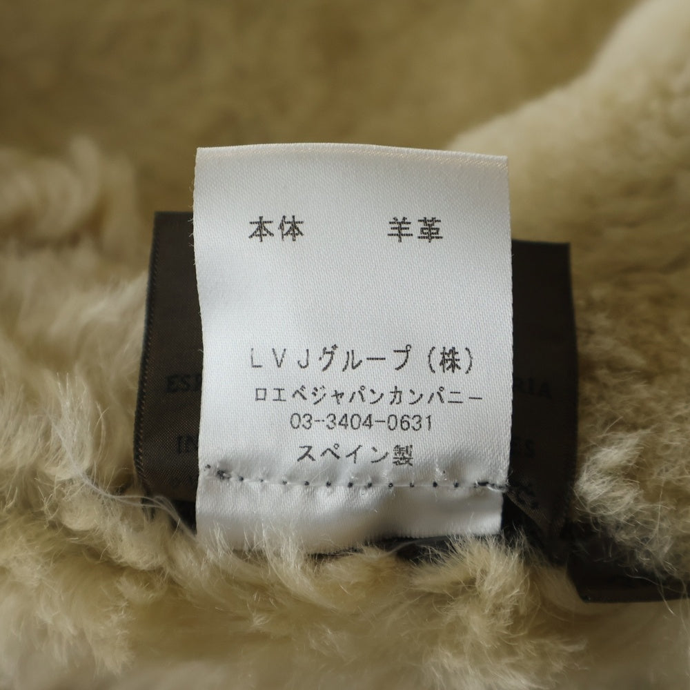 LOEWE(ロエベ) ラムレザー ムートンコート レディース グレー