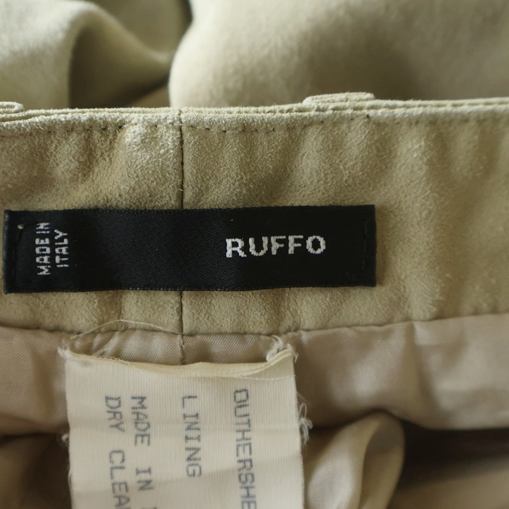 RUFFO(ルッフォ) スウェードレザー スラックス トラウザーパンツ ベージュ