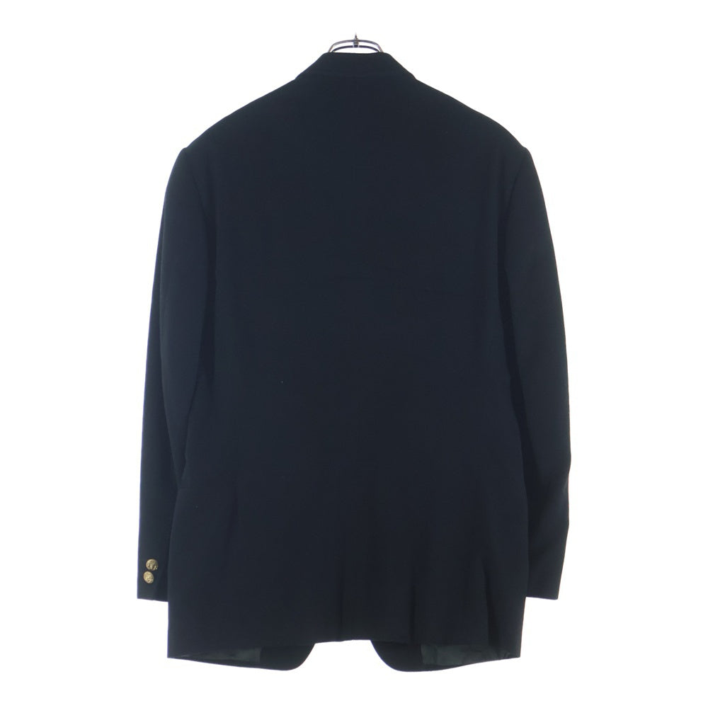 GIANNI VERSACE(ジャンニ ヴェルサーチ) ウール カシミヤ 金ボタン 2Bテーラードジャケット ブラック