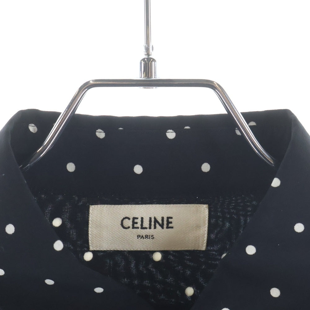 CELINE(セリーヌ) ドラッグストアカラー ドットプリント 長袖シャツ ブラック 2C028577D
