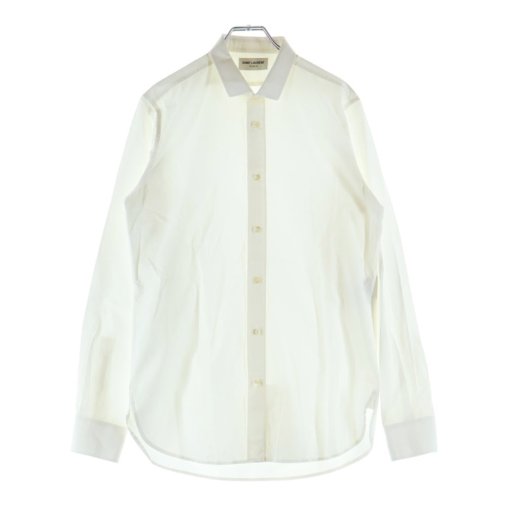 SAINT LAURENT PARIS(サンローランパリ) 15AW ディランカラーカラー 長袖シャツ ホワイト 347342 YM16Q