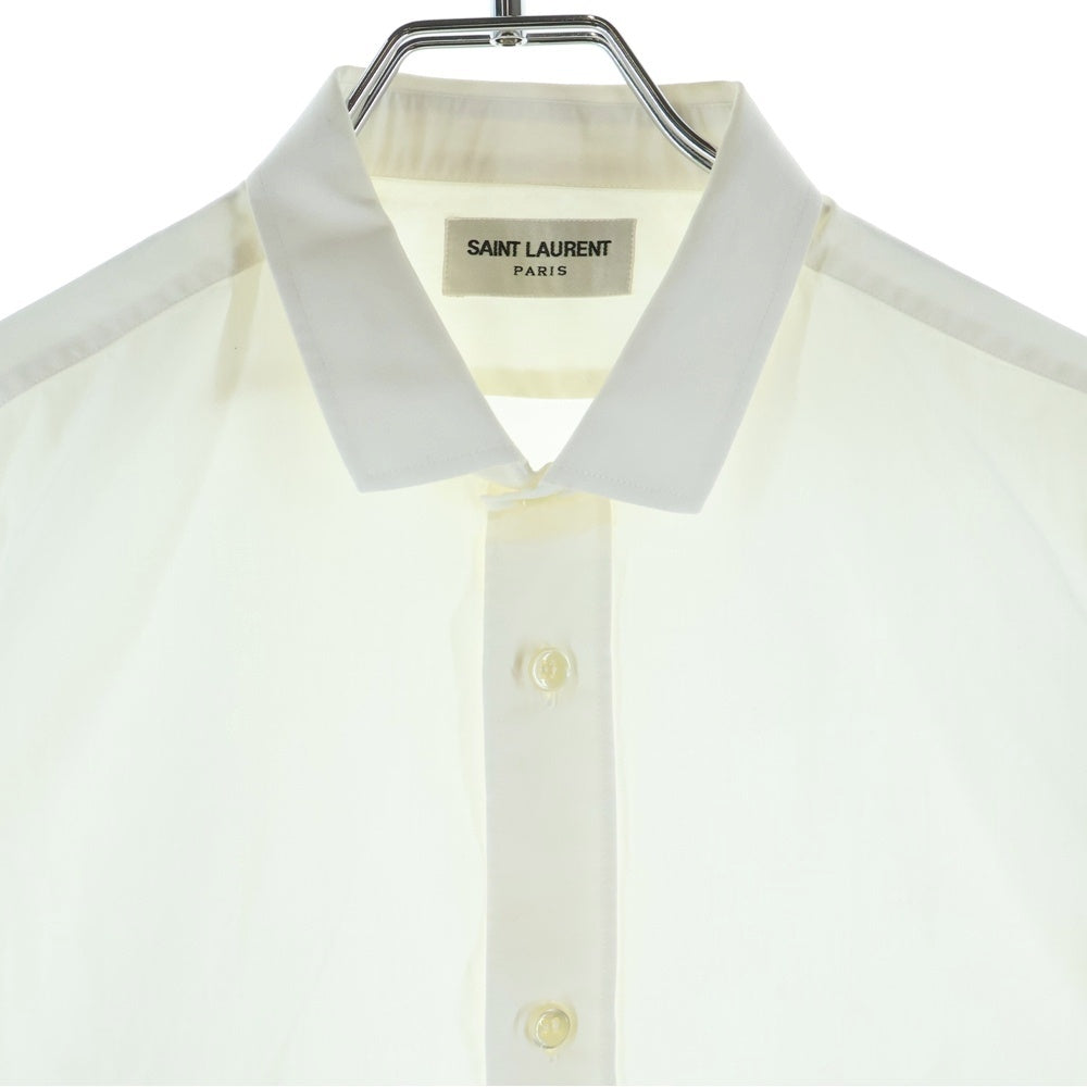 SAINT LAURENT PARIS(サンローランパリ) 15AW ディランカラーカラー 長袖シャツ ホワイト 347342 YM16Q
