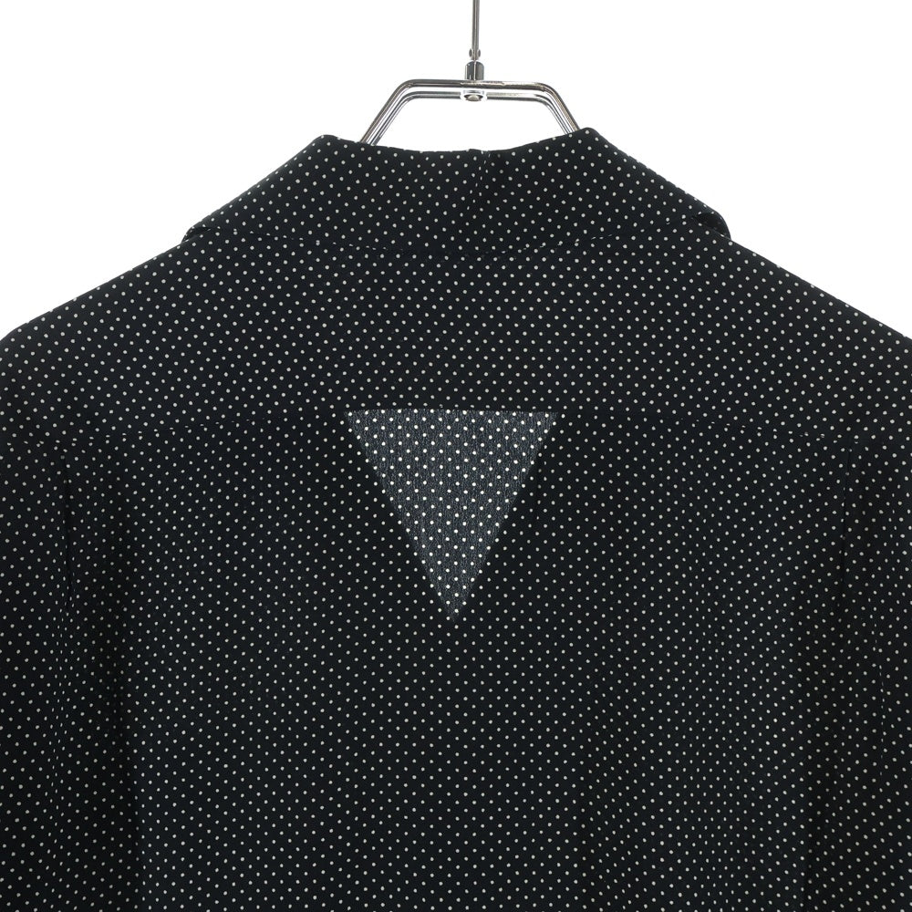 SAINT LAURENT PARIS(サンローランパリ) 16AW ポルカドット 長袖シルク オープンカラー 長袖シャツ ブラック 469660 Y301W
