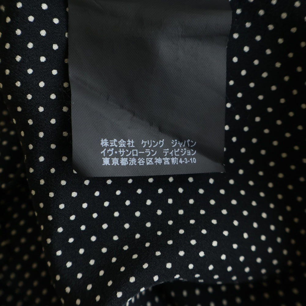 SAINT LAURENT PARIS(サンローランパリ) 16AW ポルカドット 長袖シルク オープンカラー 長袖シャツ ブラック 469660 Y301W