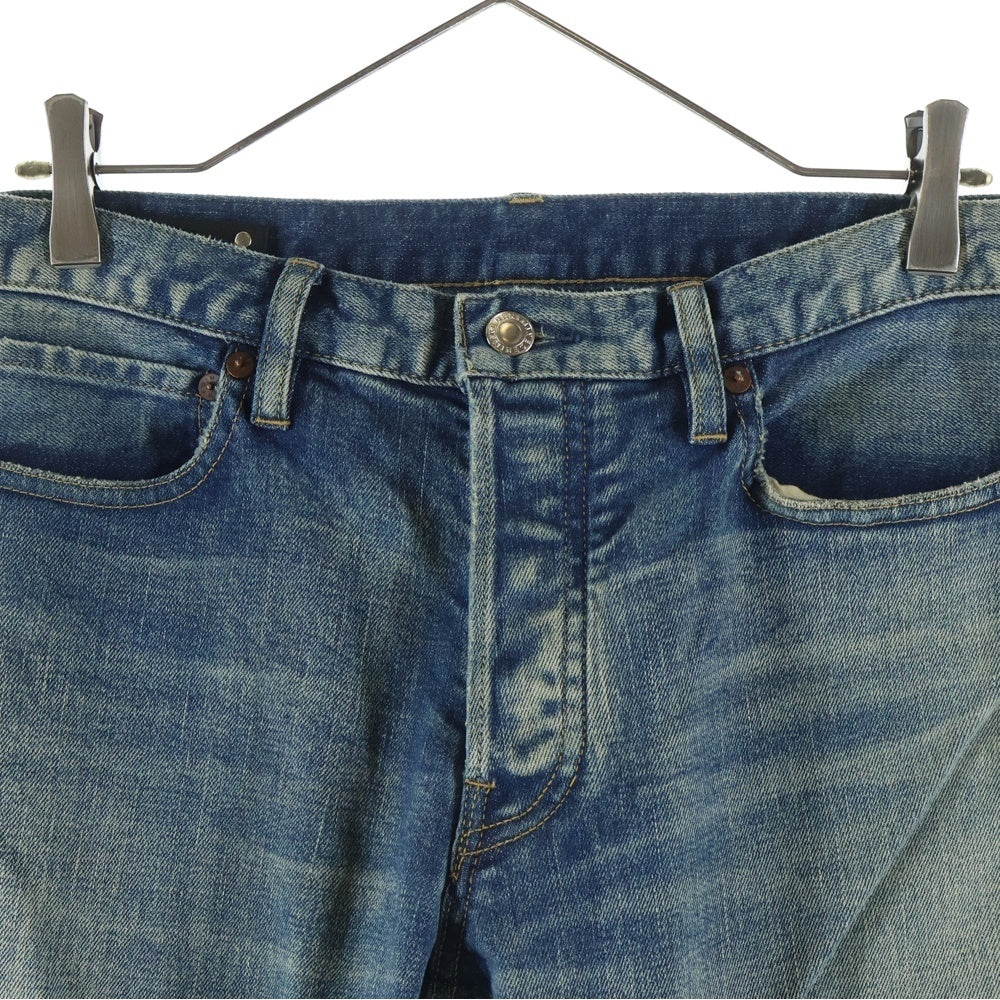 MINEDENIM(マインデニム) ダメージ加工 ペイント スキニーデニムパンツ ジーンズ インディゴ 2305-1001-86-322