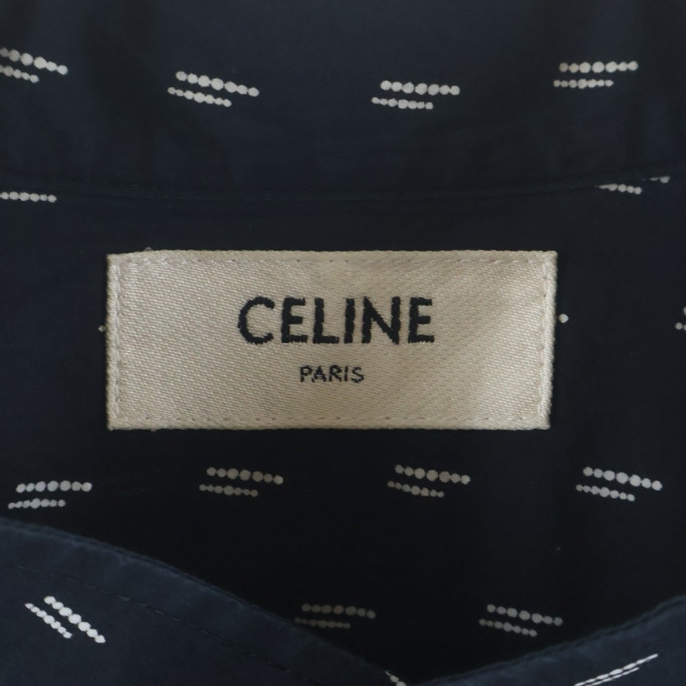 CELINE(セリーヌ) ソルボンヌカラー ドットプリント 長袖シャツ ブラック 2C070186D