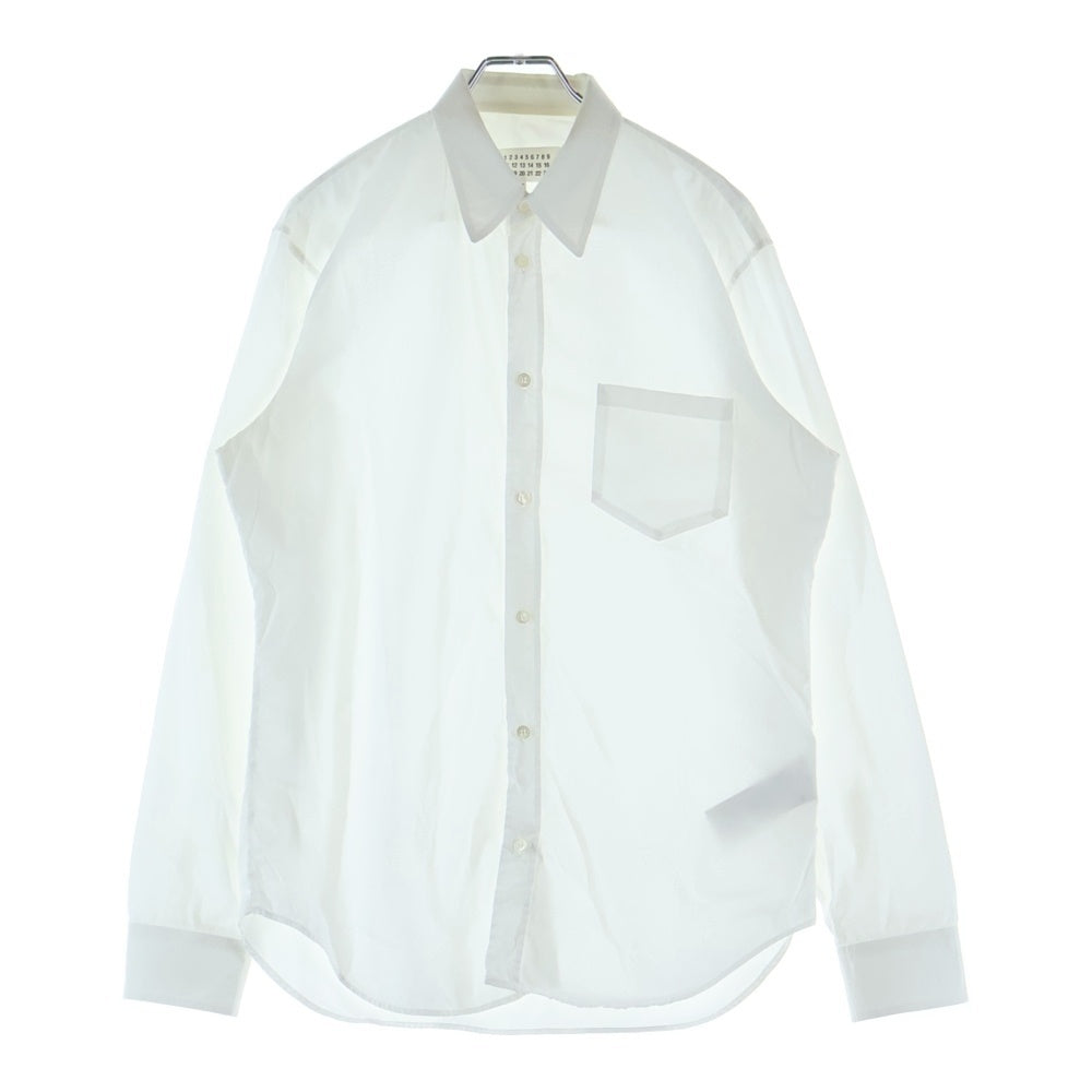 Maison Margiela(メゾンマルジェラ) 18SS 4ステッチ 長袖シャツ ホワイト S50DL0359