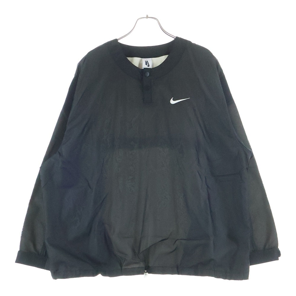 NIKE(ナイキ) ×FEAR OF GOD L/S Henley ヘンリーネック プルオーバーナイロンジャケット ブラック BV4411-011