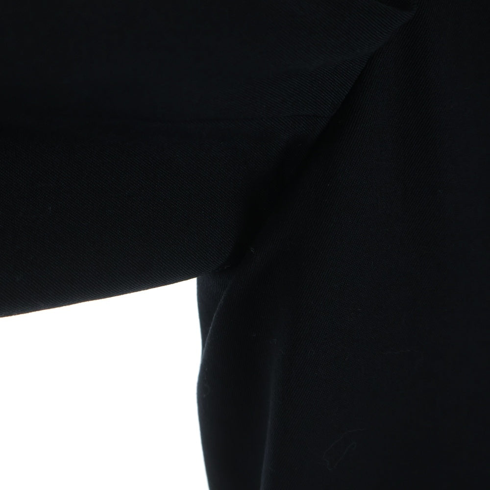 COMME des GARCONS HOMME PLUS(コムデギャルソンオムプリュス) 19SS クレイジースーツ期 異素材ドッキング 裾フェイクレザー切替 レイヤード ウール 2B テーラードジャケット ブラック AD2019 PC-J059