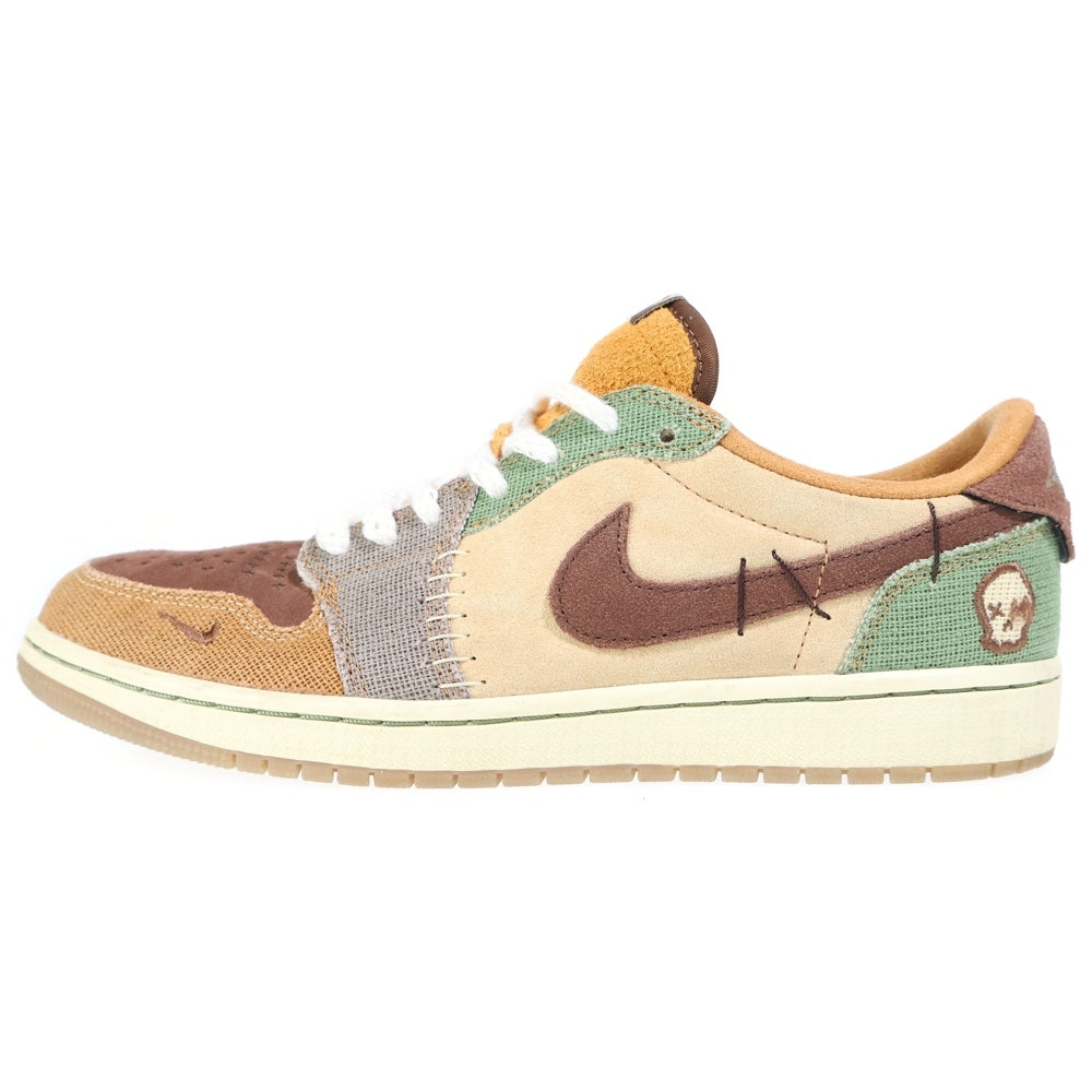 NIKE(ナイキ) Zion Williamson ザイオン ウィリアムソン AIR JORDAN 1 LOW OG DZ7292-200 エアジョーダン1 ローカットスニーカー ブラウン/オリーブ US9.5/27.5cm
