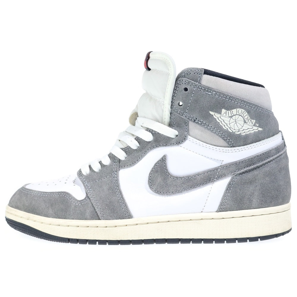 NIKE(ナイキ) AIR JORDAN 1 RETRO HIGH OG BLACK AND SMOKE GREY エアジョーダン1 ブラックアンドスモーク ハイカットスニーカー ホワイト/グレー US9.5/27.5cm DZ5485-051