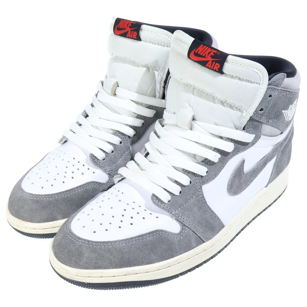 NIKE(ナイキ) AIR JORDAN 1 RETRO HIGH OG BLACK AND SMOKE GREY エアジョーダン1 ブラックアンドスモーク ハイカットスニーカー ホワイト/グレー US9.5/27.5cm DZ5485-051