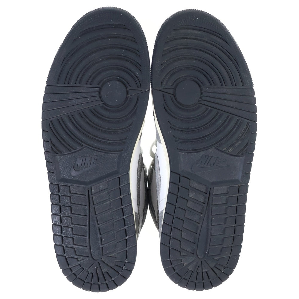NIKE(ナイキ) AIR JORDAN 1 RETRO HIGH OG BLACK AND SMOKE GREY エアジョーダン1 ブラックアンドスモーク ハイカットスニーカー ホワイト/グレー US9.5/27.5cm DZ5485-051