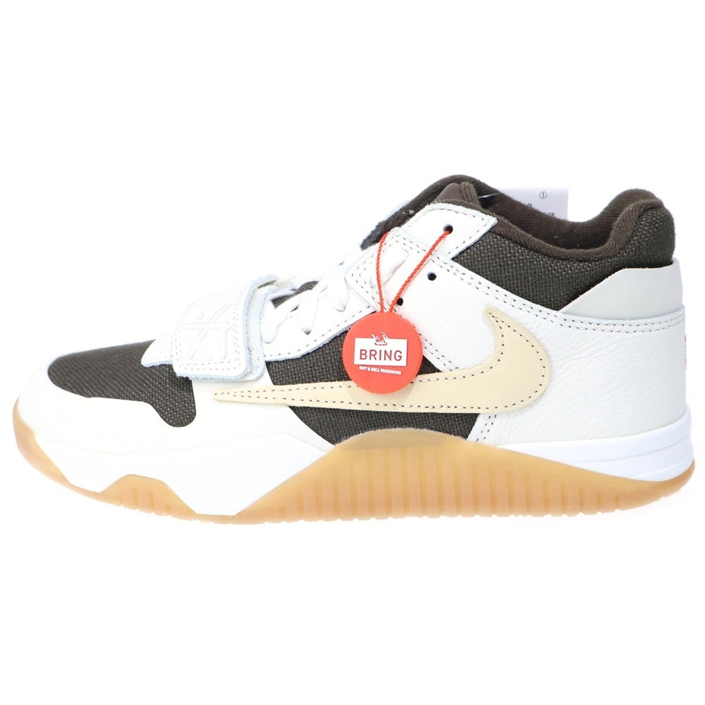 NIKE(ナイキ) ×TRAVIS SCOTT JORDAN JUMPMAN JACK トラヴィススコット ジョーダン ジャンプマン ローカットスニーカー ホワイト/ブラウン US9/27cm FZ8117‐100