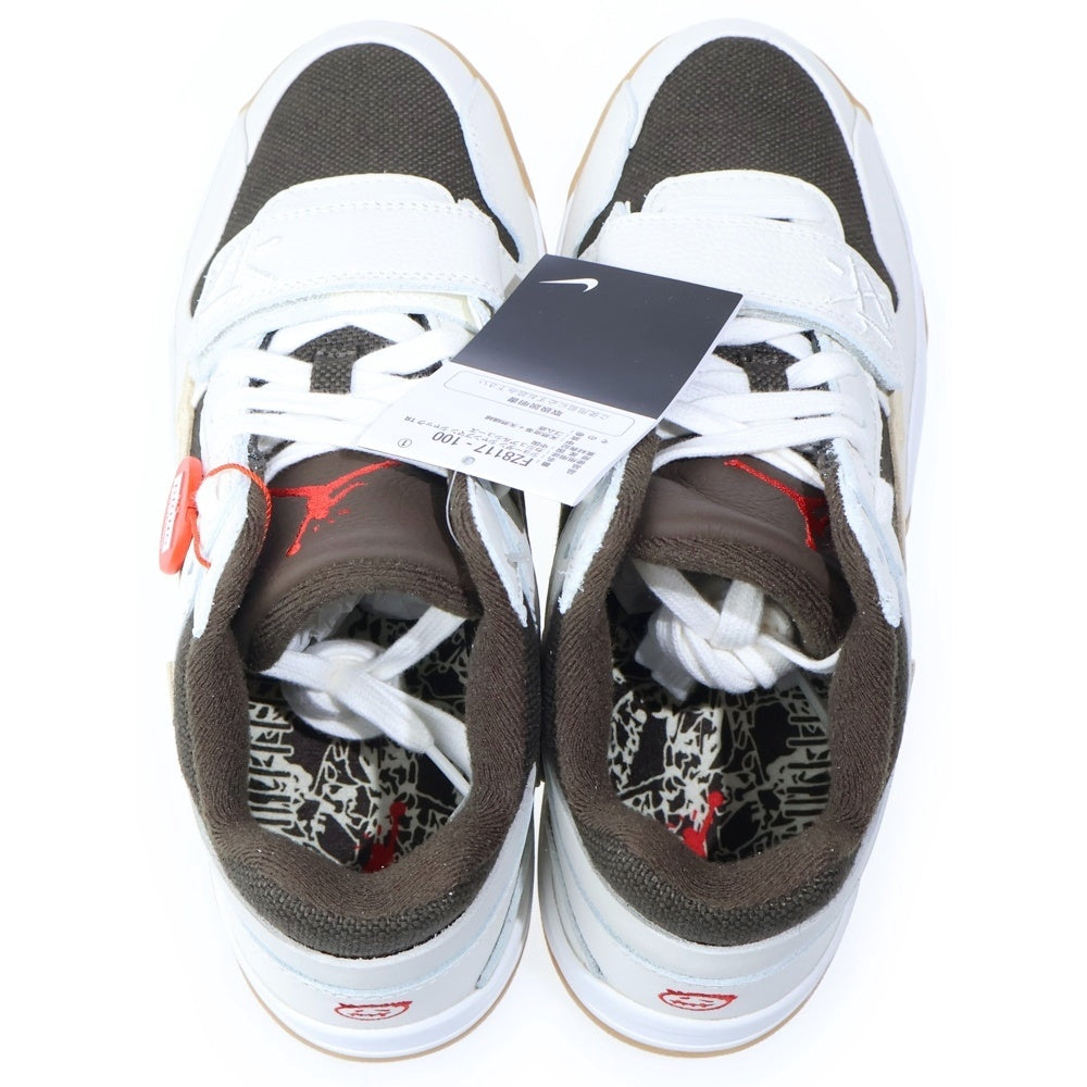NIKE(ナイキ) ×TRAVIS SCOTT JORDAN JUMPMAN JACK トラヴィススコット ジョーダン ジャンプマン ローカットスニーカー ホワイト/ブラウン US9/27cm FZ8117‐100