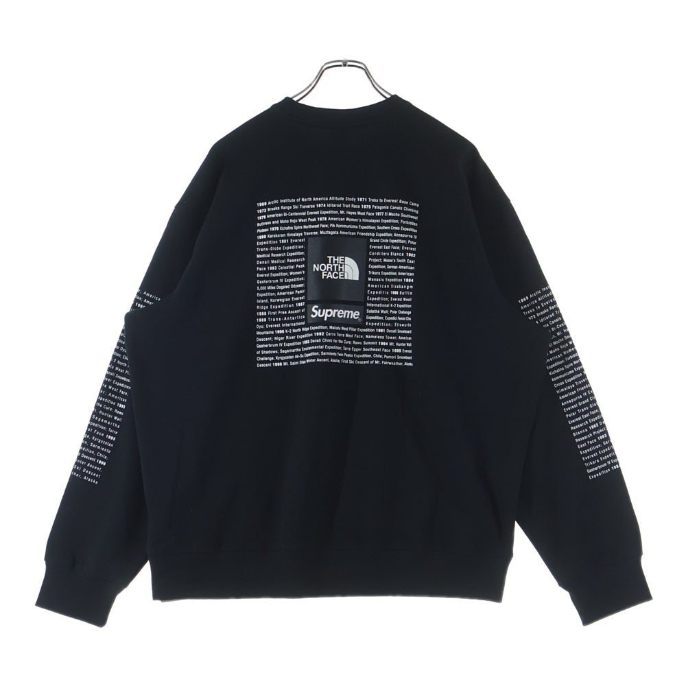 SUPREME(シュプリーム) x The North Face GRAPHIC CREWNECK SWEATSHIRT ザ ノースフェイス クルーネック スウェットトレーナー ブラック