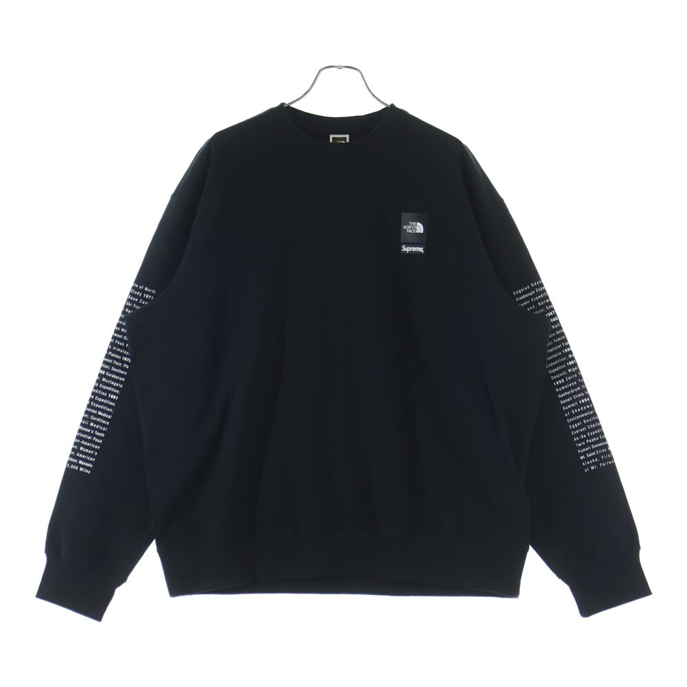 SUPREME(シュプリーム) x The North Face GRAPHIC CREWNECK SWEATSHIRT ザ ノースフェイス クルーネック スウェットトレーナー ブラック