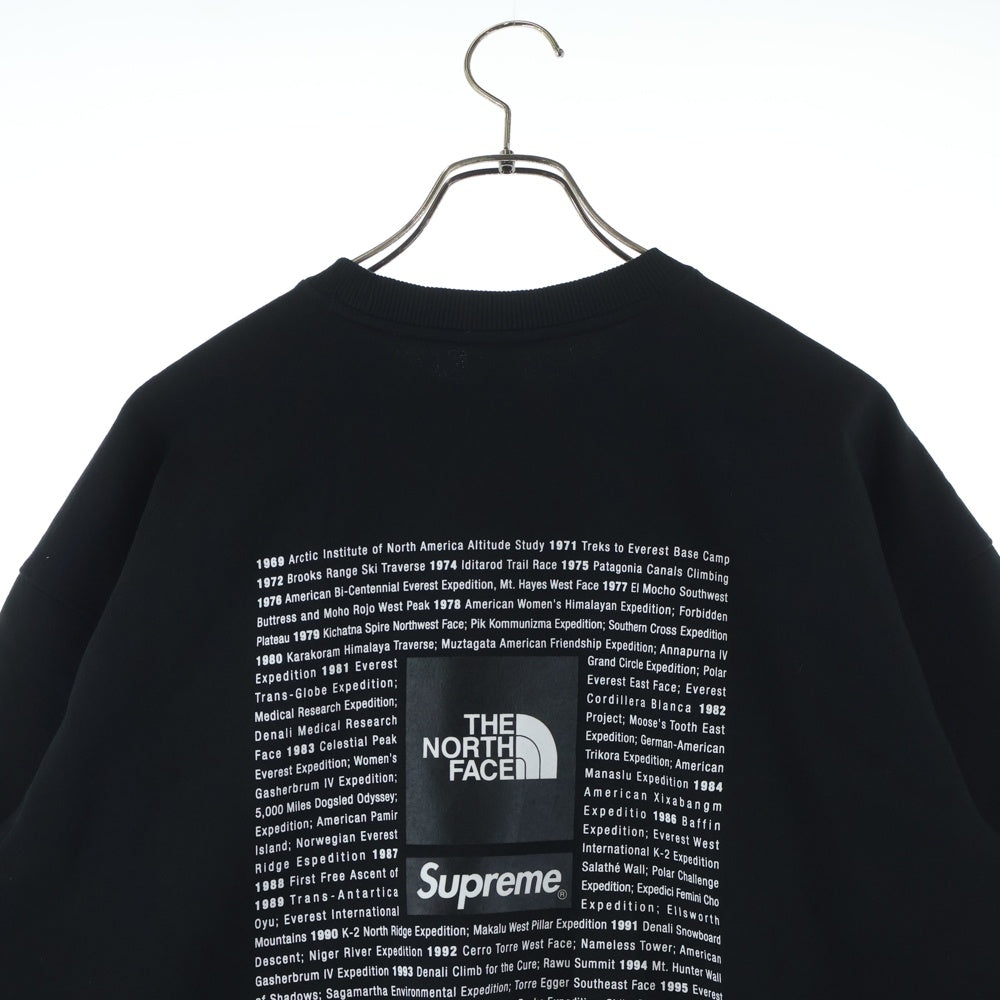 SUPREME(シュプリーム) x The North Face GRAPHIC CREWNECK SWEATSHIRT ザ ノースフェイス クルーネック スウェットトレーナー ブラック