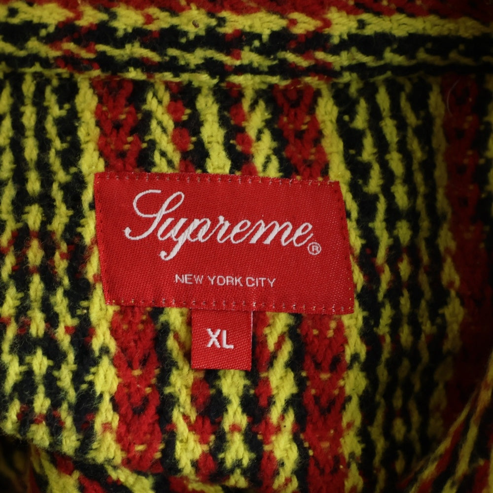 SUPREME(シュプリーム) 22AW Heavy Flannel Shirt ヘビーフランネル 長袖シャツ レッド/イエロー