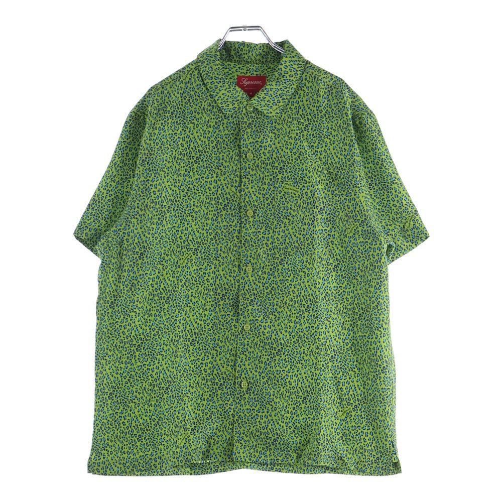 SUPREME(シュプリーム) Leaopard Silk S/S Shirt レオパード シルク 半袖シャツ グリーン