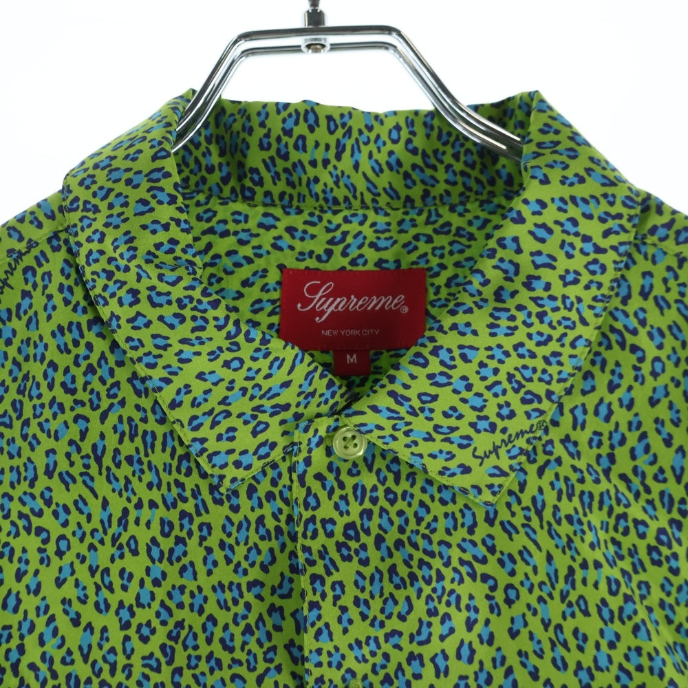 SUPREME(シュプリーム) Leaopard Silk S/S Shirt レオパード シルク 半袖シャツ グリーン
