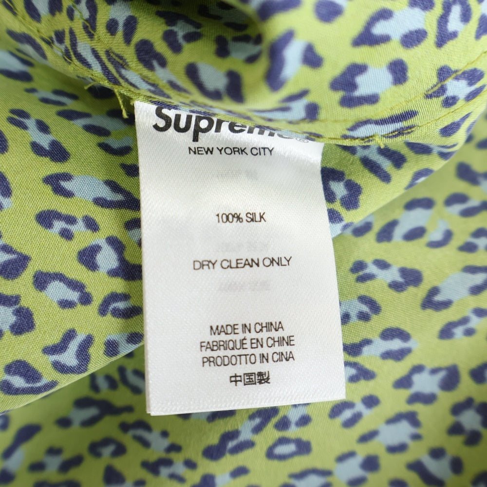 SUPREME(シュプリーム) Leaopard Silk S/S Shirt レオパード シルク 半袖シャツ グリーン