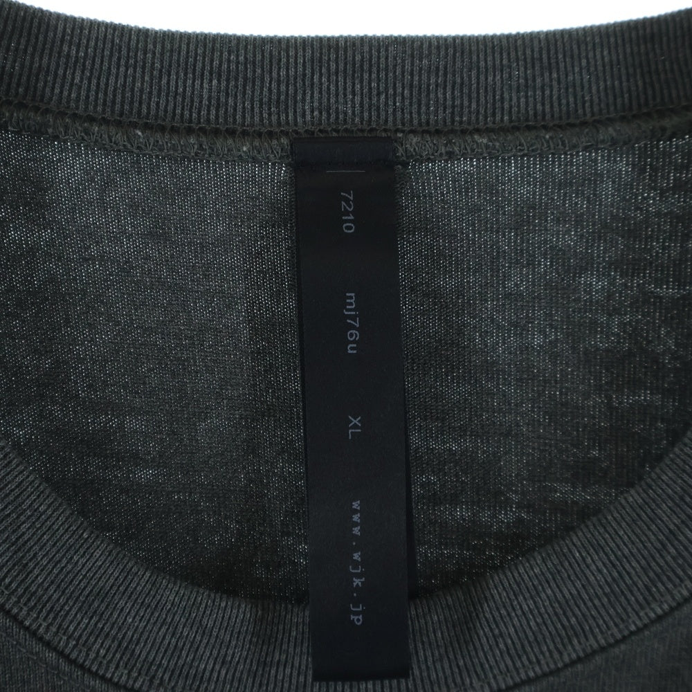 wjk(ダブルジェイケイ) 21AW Heavy Light Plainstitch Cut&Sewn ヘビーライト クルーネック 長袖Tシャツ カットソー グレー mj76u
