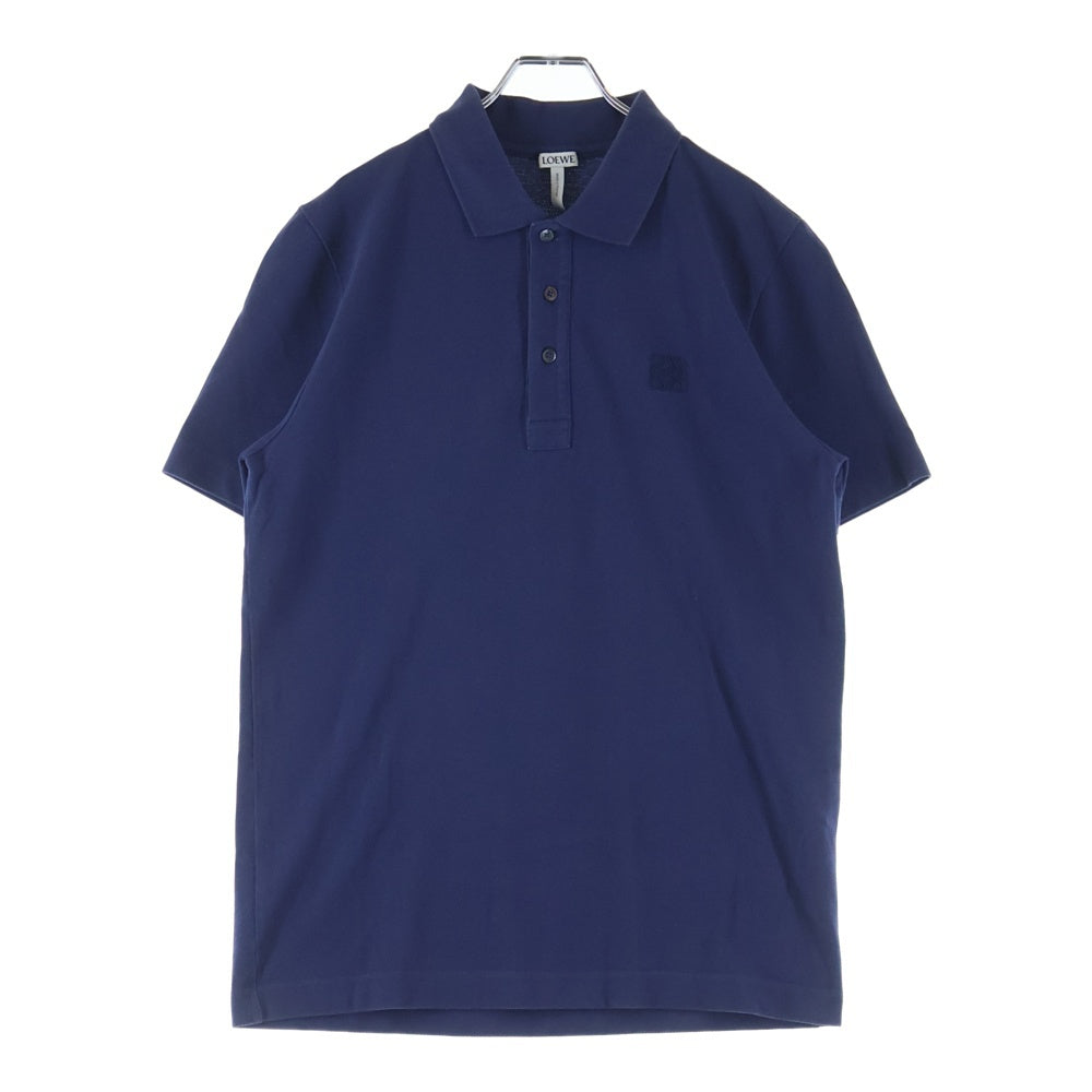 LOEWE ロエベ 19AW ANAGRAM POLO フロントアナグラム刺繍 半袖 ポロシャツ ネイビー H3259820CR LOEWE(ロエベ) 19AW ANAGRAM POLO フロントアナグラム刺繍 半袖