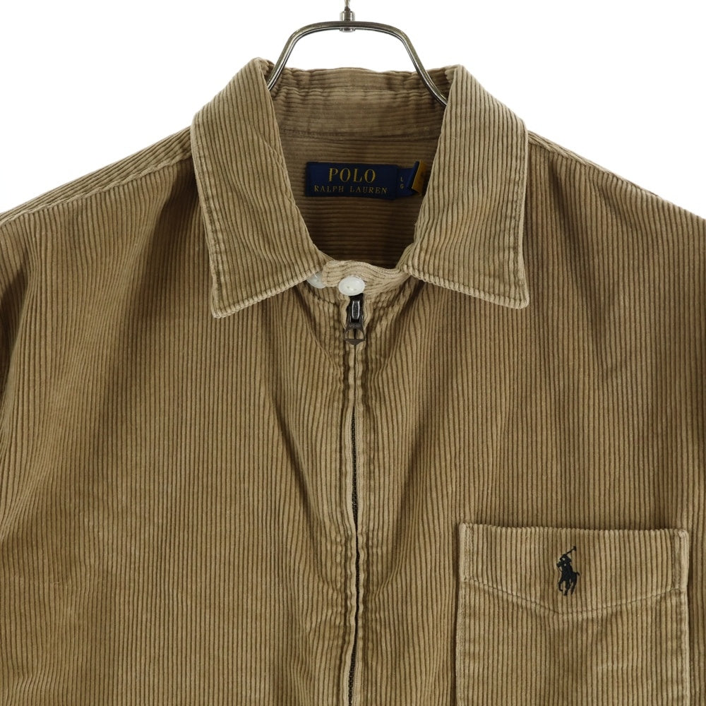 POLO RALPH LAUREN(ポロラルフローレン) ポニー刺繍 コーデュロイ ジップアップ ジャケット ブラウン