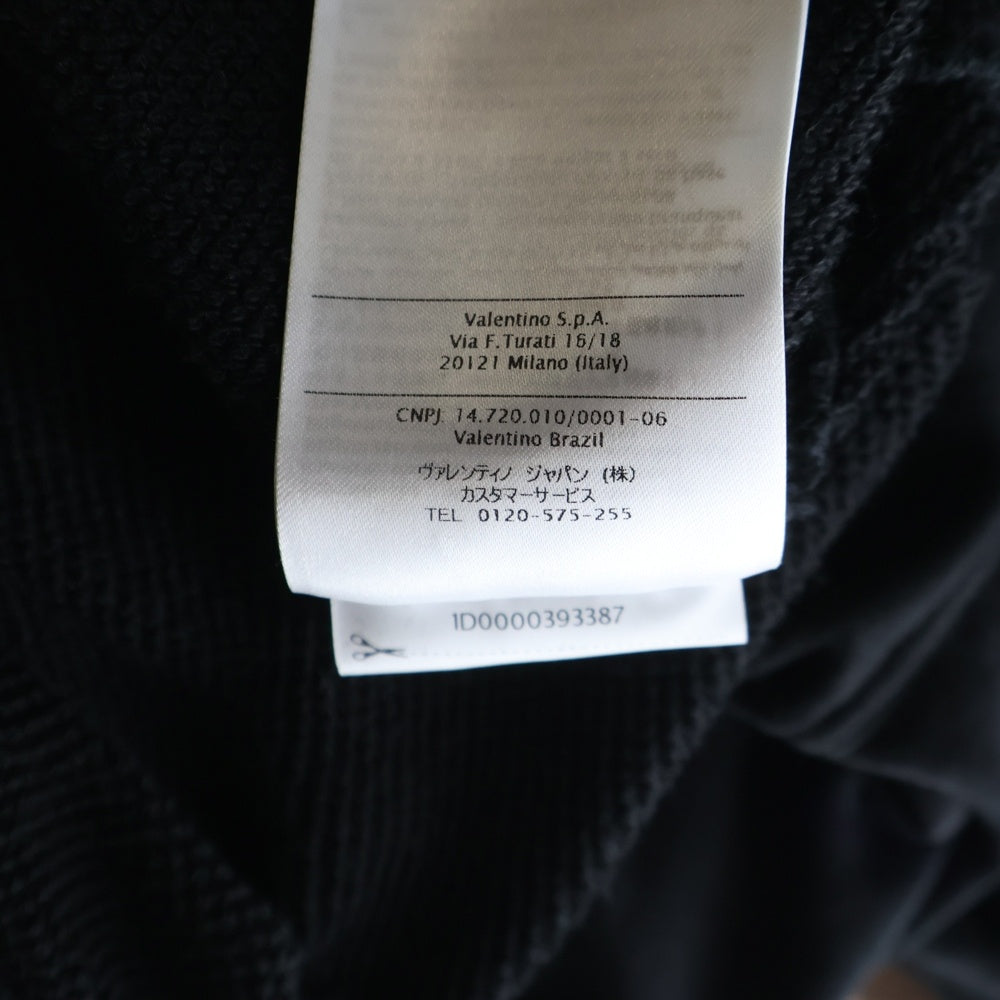 VALENTINO(ヴァレンティノ) 19AW GINZA TOKYO JAPAN 銀座シックス限定 ロゴプリント ジップアップ スウェットパーカー ブラック SV3MF04A5A1
