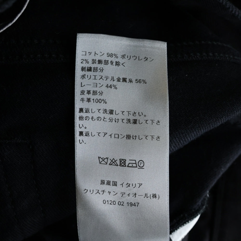 Dior HOMME(ディオールオム) 18AW BEE DENIM ビー刺繍 スリムストレートデニムパンツ ブラック 863DS11W9493