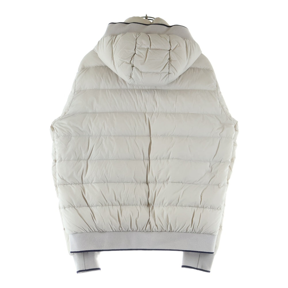 HERNO(ヘルノ) 24SS カシミヤ シルク 切替 ナイロン ダウンジャケット ホワイト PI0017UNW-12456-9402